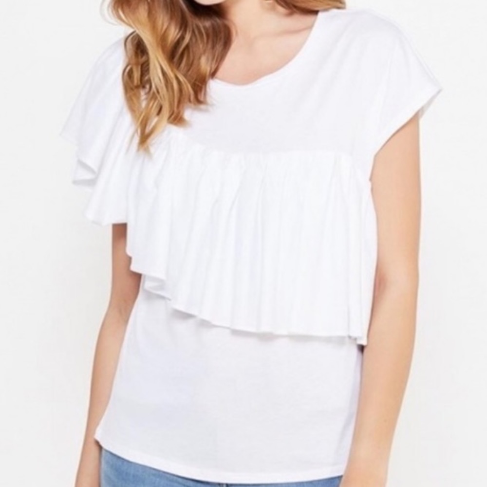 3/$20! BANANA REPUBLIC Ruffle Tee